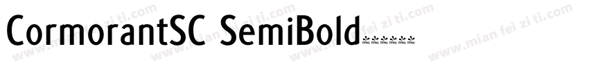 CormorantSC SemiBold字体转换